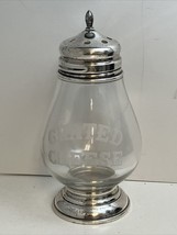 Vintage B-I Baldwin Sterling Silver Etched Glass Grated Cheese Shaker 5.75&quot; - £35.91 GBP