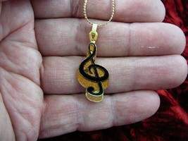 (M-331-D) G Treble Clef Music Note Jewelry Pendant Necklace Pick 1 Of 4 Colors - £15.34 GBP