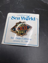 Vintage Superbowl XXII San Diego California Seaworld Collectible Pin NFL Footbal - $8.99