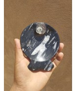 Polished Orthoceras Fossil Bowl Devonian Period Morocco Handmade Stone Dish - $218.29 MXN