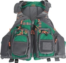Fly Fishing Vest Pack for Men and Women Adjustable Outdoor Backpack Safety Green - £24.56 GBP