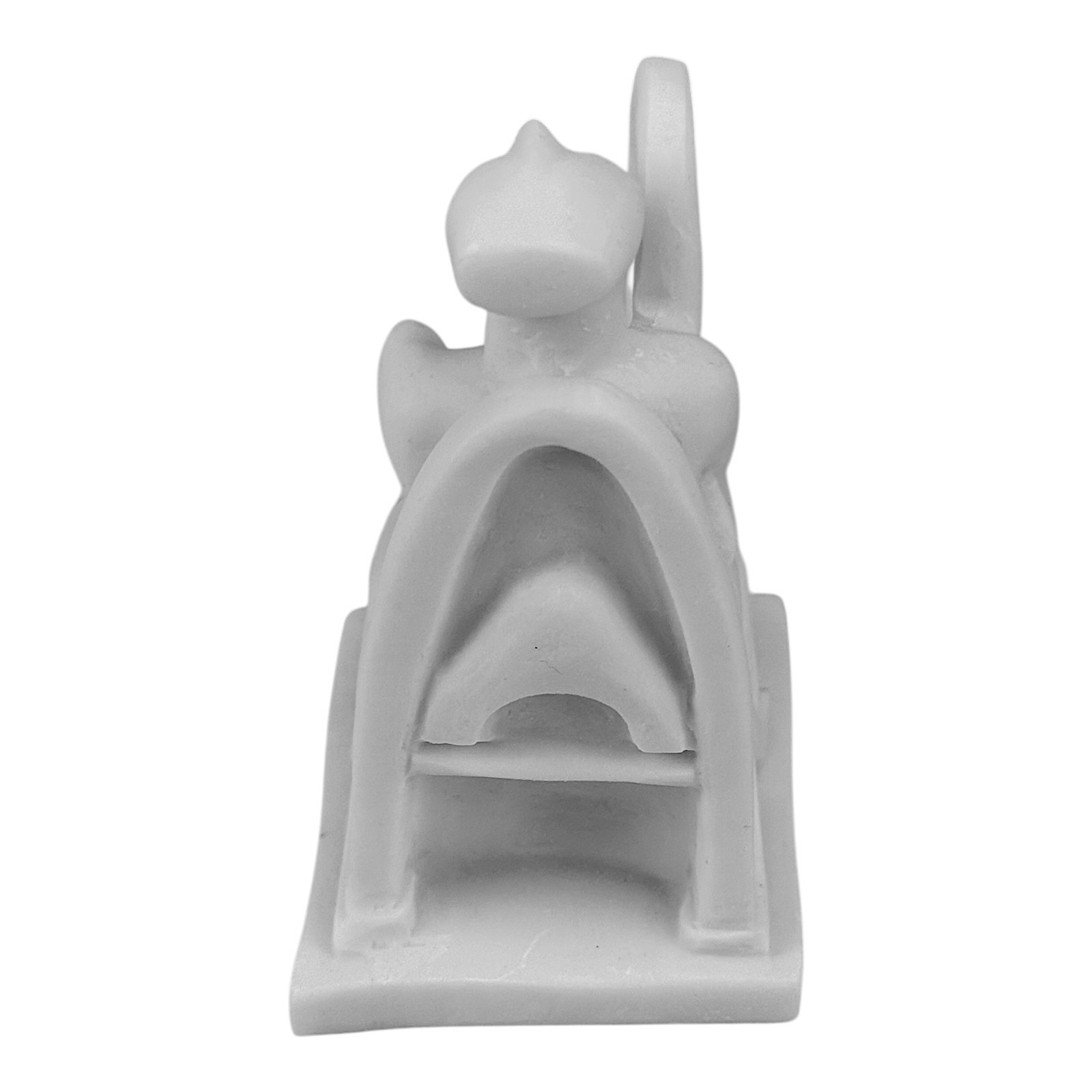 Small Cycladic Harp Player Musician Figure idol Greek Cast Alabaster Sculpture Item image 5