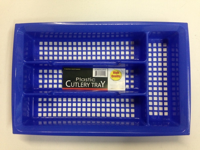 Primary image for Plastic Cutlery Tray - 4 Sections with Mesh Bottom