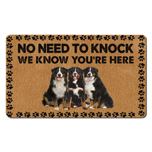 Funny Bernese Mountain Dog Doormat No Need To Knock Mat Gift For Dogs Pet Lover - £31.28 GBP