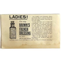Brown&#39;s French Shoe Ladies Dressing 1894 Advertisement Victorian Polish ... - $12.50
