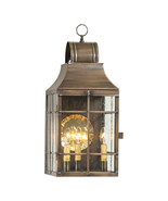 Irvins Country Tinware Stenton Outdoor Wall Light in Solid Weathered Brass - £388.83 GBP