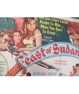 East of Sudan Movie Poster Anthony Quayle Sylvia Syms 1964 Columbia 22x28 - £26.59 GBP