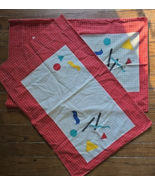 Vtg cannon pillow case geometic grid 80s postmodern DJ Tanner Full House  - $527.73 MXN