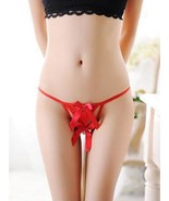 Pearls &amp; Bows Crotchless G-String Panty - £0.93 GBP