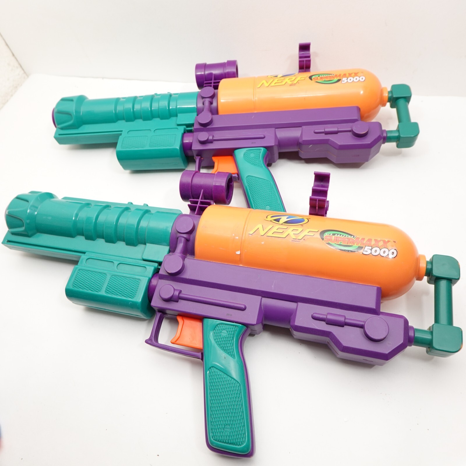 VTG Pair Of 1994 Larami Nerf Supermaxx 5000 Air Pressure Guns 1994 No Mi... - $62.99
