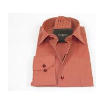 Men's Shirt Hankie CASILA Turkey Cotton Blend Long Sleeves 501770-50 Rust image 4