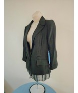 Simply Vera Vera Wang Black Chiffon Trim Women&#39;s Blazer Size: M - $537.02 MXN