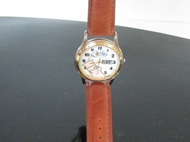 Relic Watch ZR-96045 Dilbert Brown Leather Band As Is Lot D - £21.37 GBP