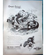Texaco Fire Chief Gasoline Dalmatian Puppies Magazine Print Advertisemen... - $8.99