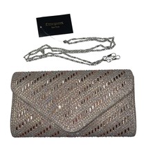 D&#39;Margeaux Evening Bag Champagne Glitter Envelope Clutch Crossbody Holid... - £29.17 GBP