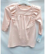 Toddler Girls 12M Floral Ruffle Ribbed Long Sleeve Dress - Cat &amp; Jack Pink - $16.39 CAD