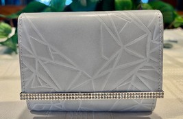 Swarovski Embossed Coin Purse Card Case Crystals Excellent - $49.00