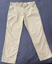 Carhartt Tan Work Pants Relaxed Fit Rugged Flex Canvas 102291-253 Mens 4... - $29.70