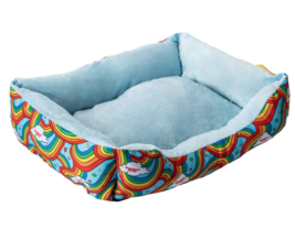 Rainbow Brite Cozy Pet Bed 20x16x6 Dog Or Cat Bed Hallmark Fluffy Pillow... - $13.86