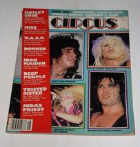 KISS Motley Crue Twisted Sister Circus Magazine Vintage 1985 W.A.S.P. Do... - $24.99
