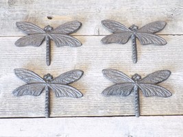 4 WALL DECOR DRAGONFLIES DRAGONFLY BUG INSECT KITCHEN BATHROOM VINTAGE L... - $19.99