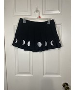 Dolls Kill Grave Girls Pleated Mini Skirt Womens Size S Goth Punk Moon E... - $23.36