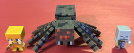 Minecraft  Figures Lot - Steve, Skeleton &amp; Spider Overworld - £26.57 GBP