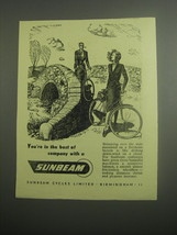1948 Sunbeam Bicycles Ad - You&#39;re in the best of company with a Sunbeam - $18.49