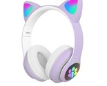 Wireless Over-Ear Headphones With Microphone, Bluetooth Cat Ear Headphon... - £32.06 GBP