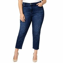 Celebrity Pink Womens 22 Dark Wash Denim Studded Front Straight Leg Jeans NWT - £15.49 GBP