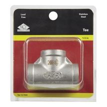 Smith-Cooper Tee Stainless 304 1/2 " - $20.63
