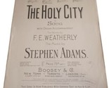 Sheet Music The Holy City Song by F. E. Weatherly and Stephen Adams - $9.85