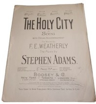 Sheet Music The Holy City Song by F. E. Weatherly and Stephen Adams - £7.70 GBP