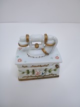 Hinged Trinket Box Telephone Floral Flowers Ceramic Home Decor Decorativ... - $216.02 MXN