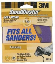 3M 9625 SandBlaster 5-Inch 220 Grit Sanding Disc - $10.95