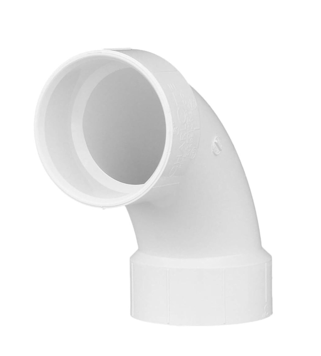 Charlotte Pipe PVC003041000 Long Sweep Elbow Sched-40 3&quot; Hub T X 3&quot; D Hu... - $11.88
