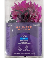 Haunted Living Halloween Wire String Bat LED Lights Battery Operated 5.5 ft - £7.07 GBP