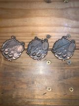 Swimming gold medal, w/ engraving, 1.75",  w/ R, W &amp; B ribbon Set Of Three - $8.91