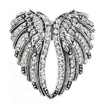 Rhinestone Vintage Angel Wings Brooch Women Wedding Party Office Attire Gift  - £10.35 GBP