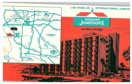Howard Johnsons Motor Lodge Los Angeles Airport Airport Postcard - £7.83 GBP