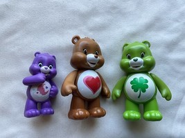 Lot Of 3 Care Bears 3&quot; And 2” Figures JP TCFC - $182.46 MXN