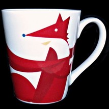 Starbucks 2012 Christmas Holiday Red Fox with Bird and Scarf Coffee Mug Cup - £30.36 GBP