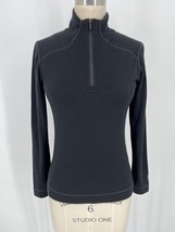 Smartwool Midweight 1/4 Zip Long Sleeve T-Shirt Sz S Black 100% Merino Wool - $49.00