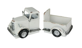 Vintage Pickup Truck Distressed Finish Metal Bookends Front and Back - £43.50 GBP