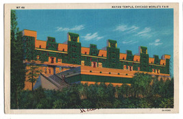 US 1933 A century of Progress VF Post Card  &quot; Mayan Temple. Chicago Worl... - £1.76 GBP