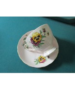 TUSCAN ENGLAND PINK TEA CUP SAUCER PANSIES [170K] - $73.96 CAD