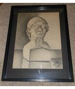 Original Art1963 Signed Ink Drawing Mid Century Modern MCM Abstract Fram... - $350.00