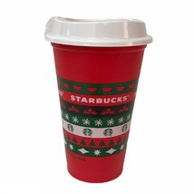 Starbucks Christmas Tumbler 2020 Holiday Reusable Cup Grande 16 Ounce Red New - £6.14 GBP