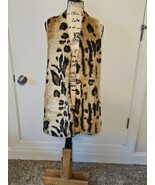 Joseph A Size Small Faux Fur Vest Animal Print Snow Leopard EUC - £19.11 GBP