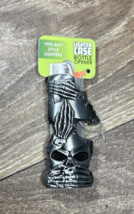 Smokezilla Cigarette Lighter Case Bottle Opener Fits Bic Pewter Skeleton - $11.99